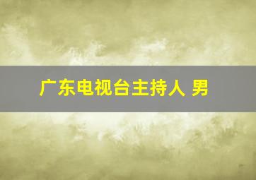 广东电视台主持人 男